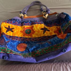 Sun N Sand Large Canvas Tote Bag 21x15x8" Travel Beach Heavy Duty Carry On